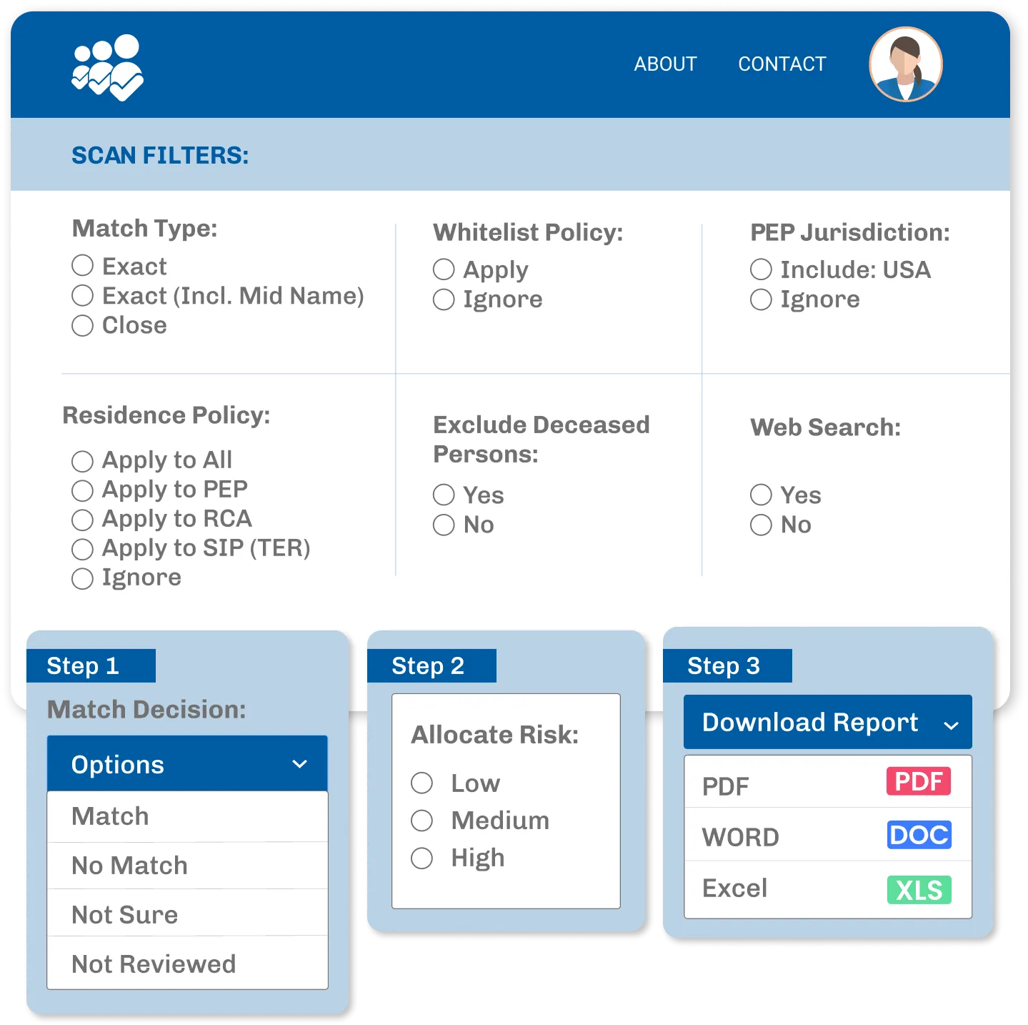 seamless compliance UI 